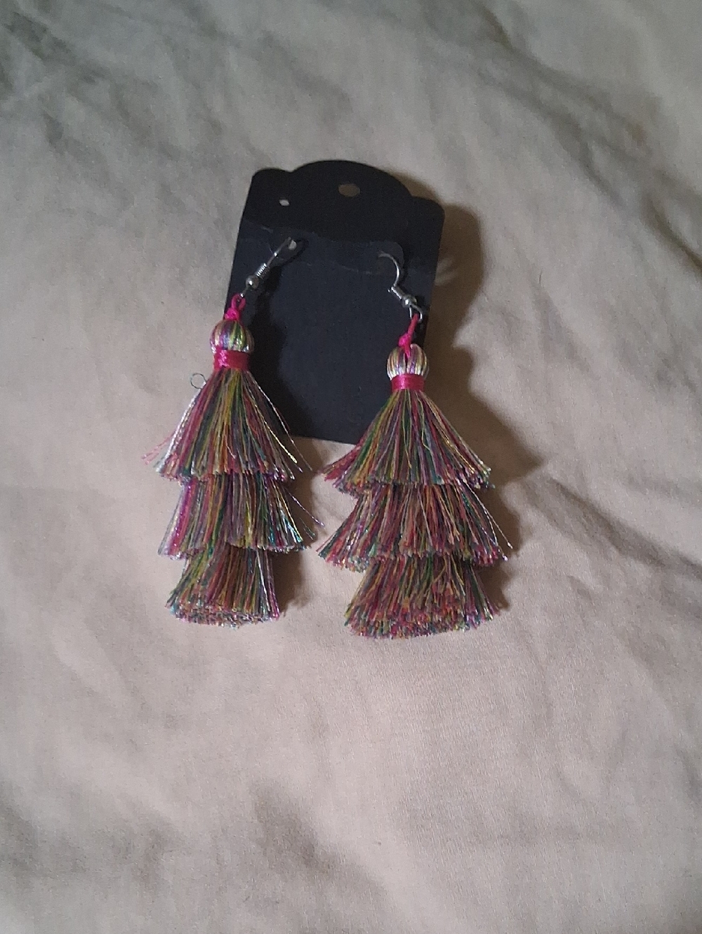 Multi-Color Tiered Tassel Earrings - Women's Fashion Jewelry